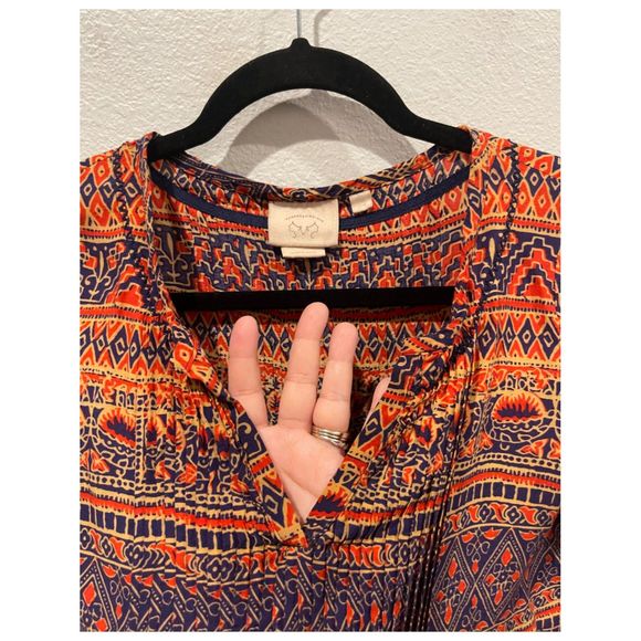 VANESSA VIRGINIA Mahdia Boho Peasant Elephant Print Blouse - Picture 4 of 6